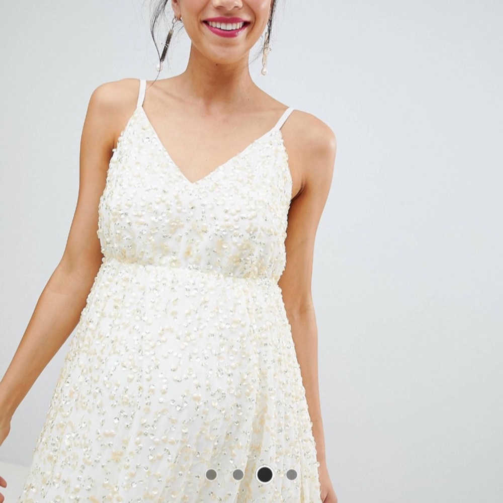 Maternity cocktail dress.